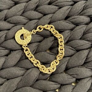 Tiffany & Co Sterling Silver 925 Chain Link Circle Round Toggle 1837 Bracelet